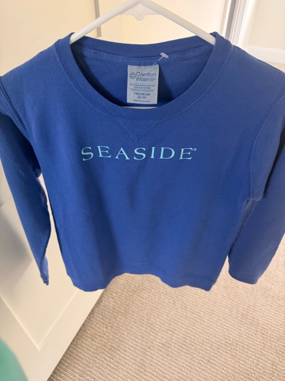 Seaside Kids Long-Sleeve Crewneck Shirt - Blue - never worn